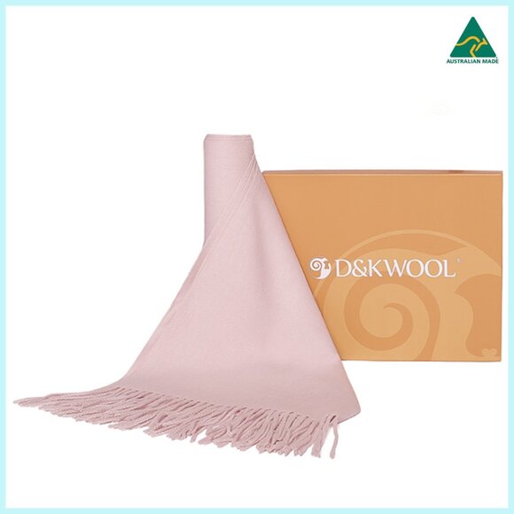 WOOL AND CASHMERE BLEND PINK SCARF WITH BOX NWT IMPORTED FROM AUSTRALIA NWT - Picture 4 of 6